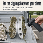 Get the clippings between your cleats