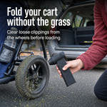 Fold your cart without the grass