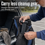 Carry less cleanup gear
